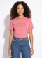 Colcci - Camiseta em Algodão Preto - variação: Rosa