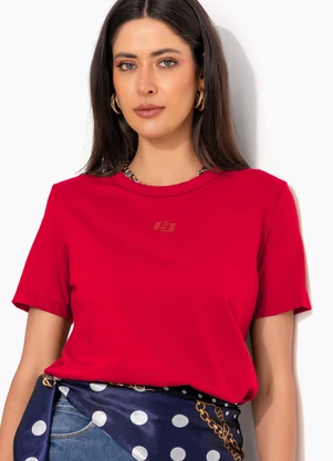 Colcci - Camiseta em Algodão Vermelho - COLCCI