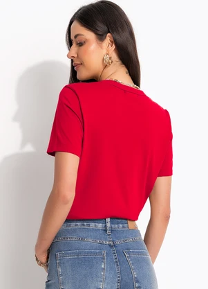 Colcci - Camiseta em Algodão Vermelho - COLCCI