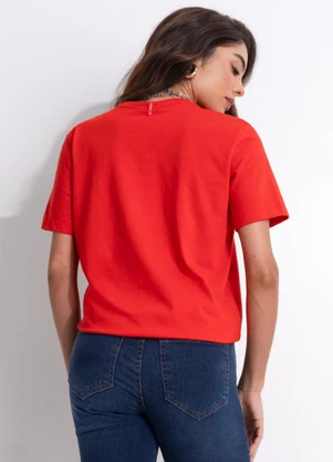 Colcci - Camiseta em Algodão Vermelho - COLCCI