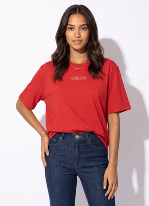 Colcci - Camiseta em Algodão Vermelho - COLCCI