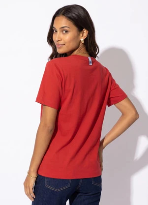 Colcci - Camiseta em Algodão Vermelho - COLCCI