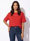 Colcci - Camiseta em Algodão Preto - variação: Vermelho