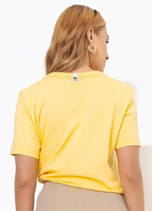 Colcci - Camiseta em Malha Amarelo - COLCCI