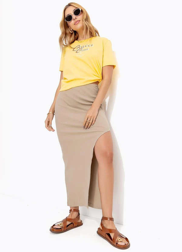 Colcci - Camiseta em Malha Amarelo 6