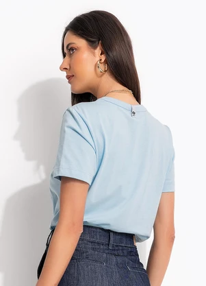 Colcci - Camiseta em Malha Azul - COLCCI
