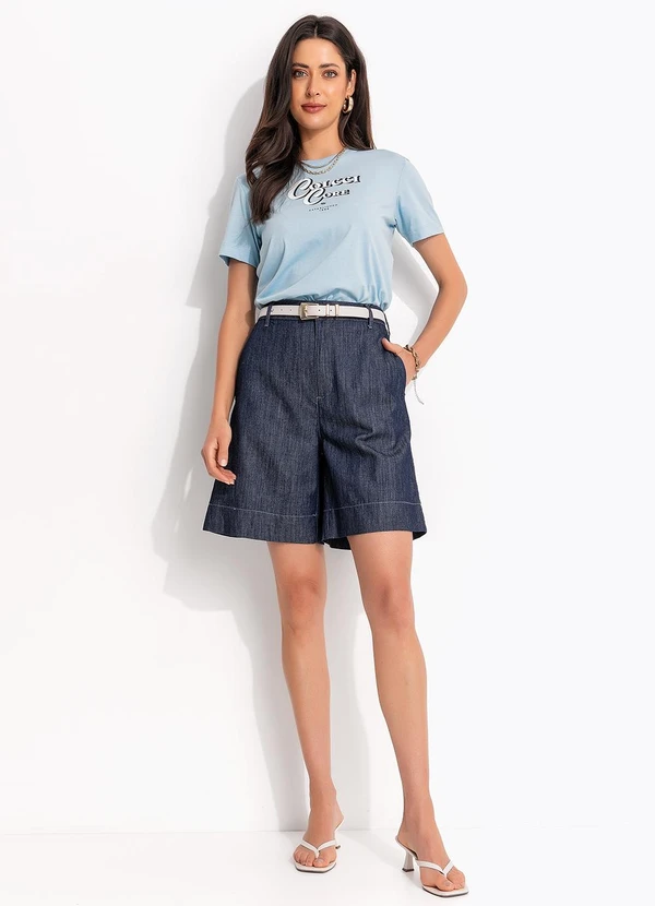 Colcci - Camiseta em Malha Azul 3