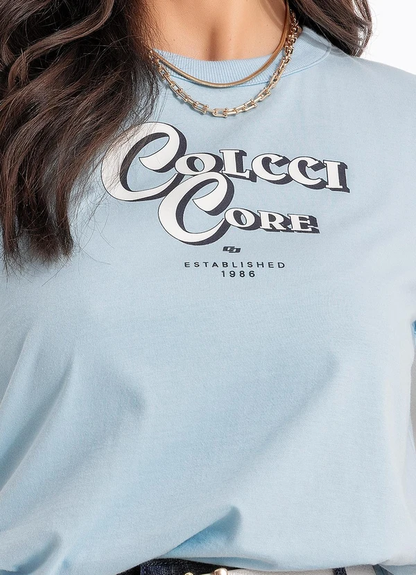 Colcci - Camiseta em Malha Azul 5