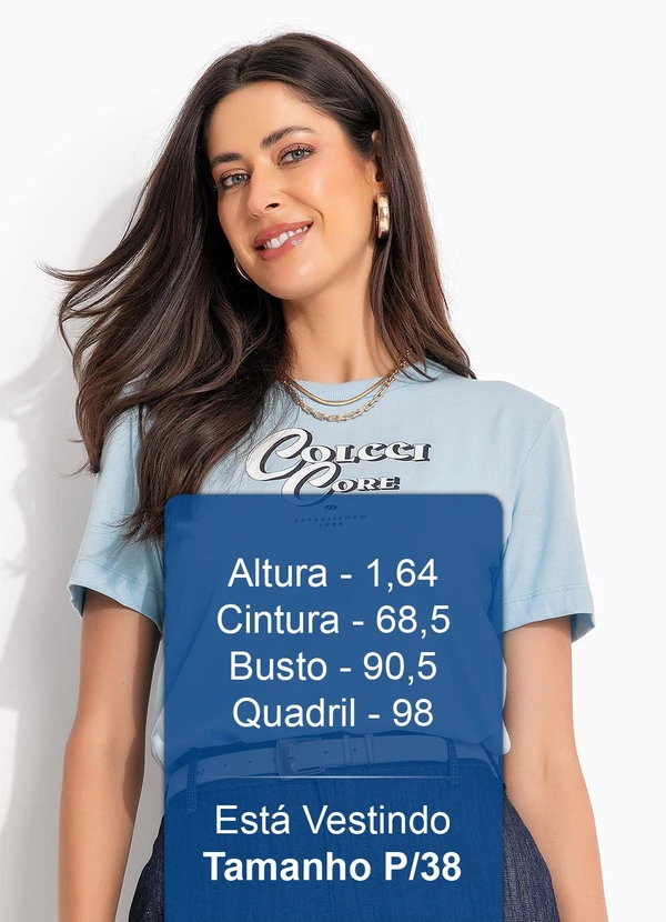 Colcci - Camiseta em Malha Azul 6