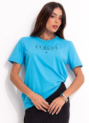 Colcci - Camiseta em Malha Azul - COLCCI