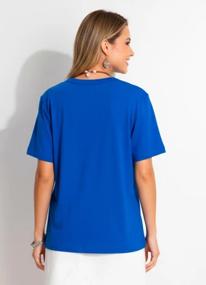 Colcci - Camiseta em Malha Azul - COLCCI