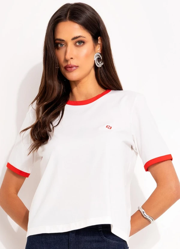 Colcci - Camiseta em Malha Bege