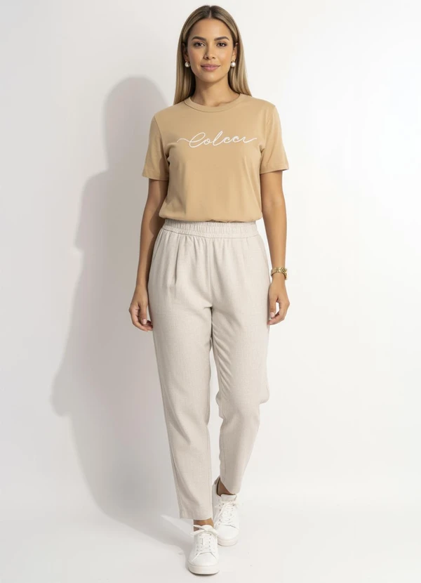 Colcci - Camiseta em Malha Bege 5