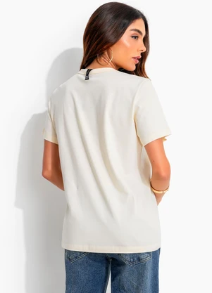 Colcci - Camiseta em Malha Bege - COLCCI