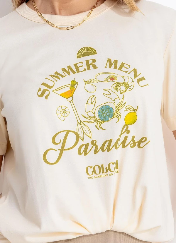 Colcci - Camiseta em Malha Bege 5