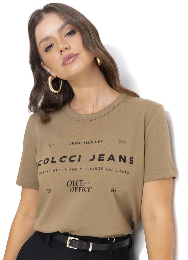 Colcci - Camiseta em Malha Bege