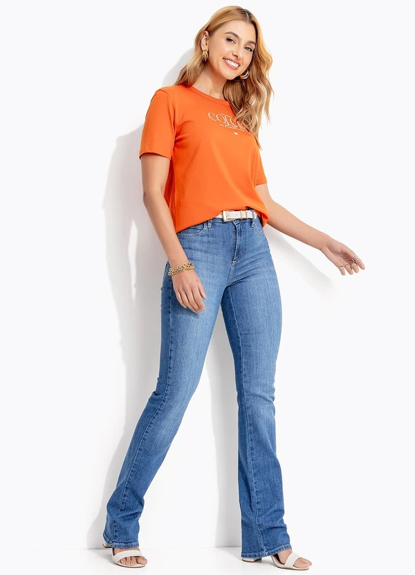 Colcci - Camiseta em Malha Laranja 3