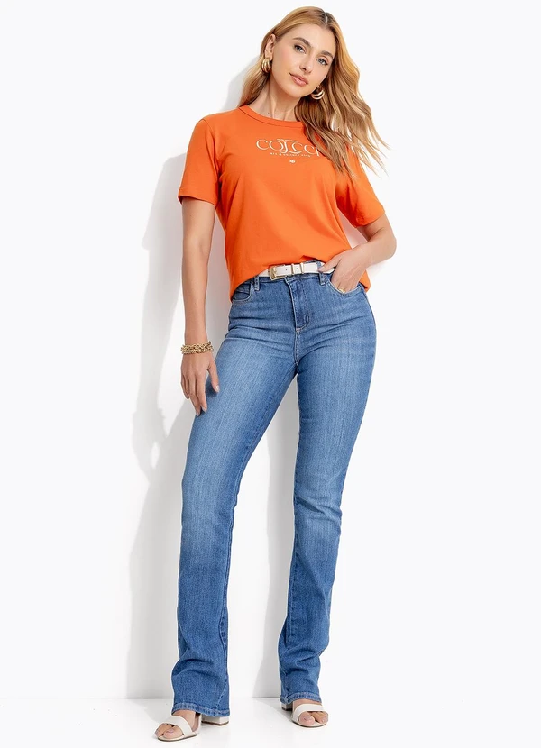 Colcci - Camiseta em Malha Laranja 6