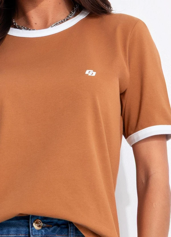 Colcci - Camiseta em Malha Marrom 4