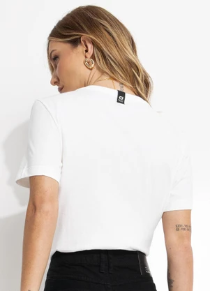 Colcci Jeans - Camiseta em Malha Off White - COLCCI JEANS