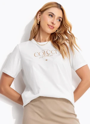 Colcci - Camiseta em Malha Off White - COLCCI
