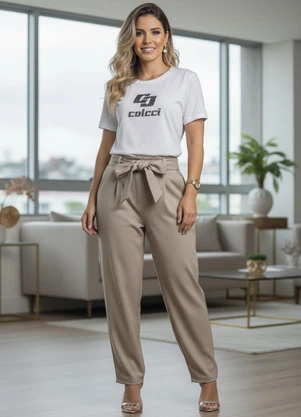 Colcci - Camiseta em Malha Off White - COLCCI