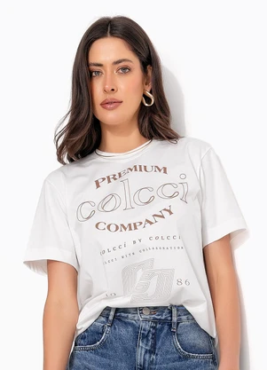 Colcci - Camiseta em Malha Off White - COLCCI