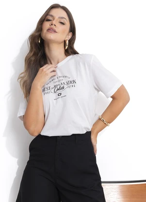 Colcci - Camiseta em Malha Off White - COLCCI