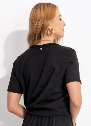 Colcci - Camiseta em Malha Preto - COLCCI