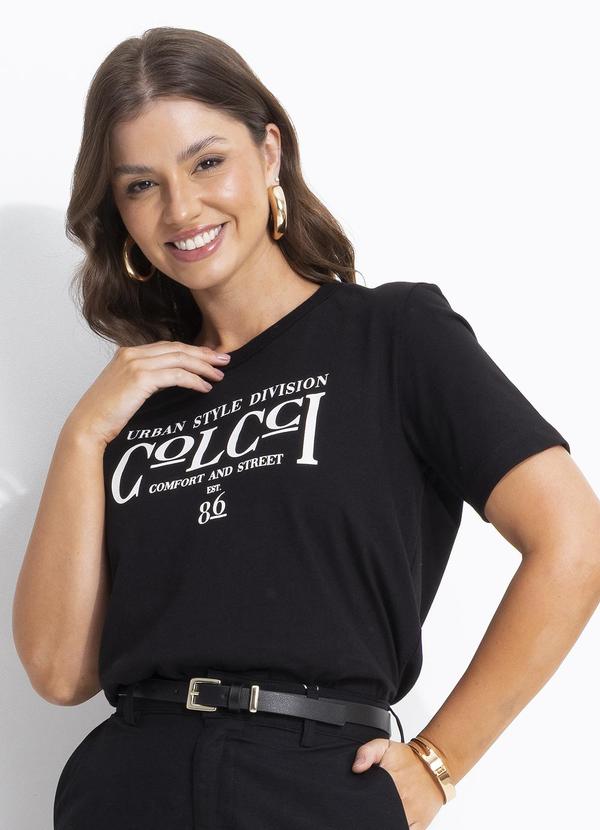 Colcci - Camiseta em Malha Preto