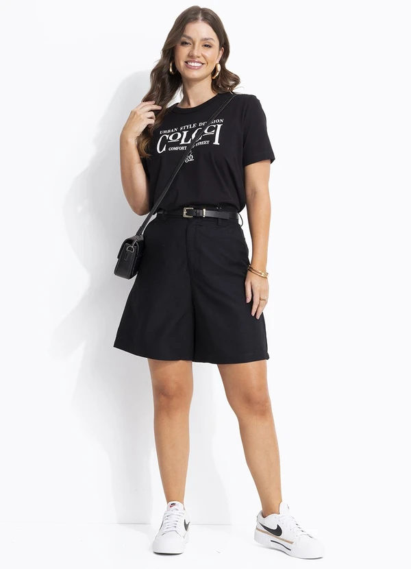 Colcci - Camiseta em Malha Preto 6
