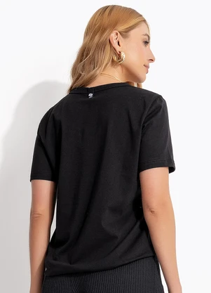 Colcci - Camiseta em Malha Preto - COLCCI