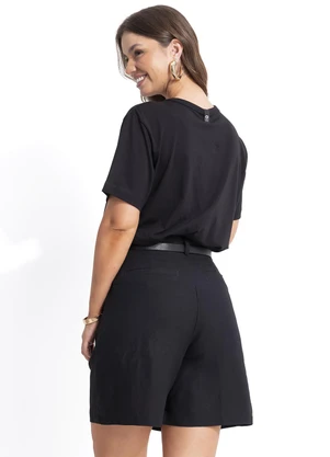 Colcci - Camiseta em Malha Preto - COLCCI