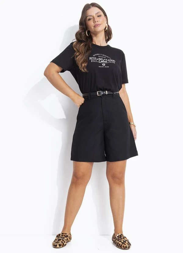 Colcci - Camiseta em Malha Preto 3