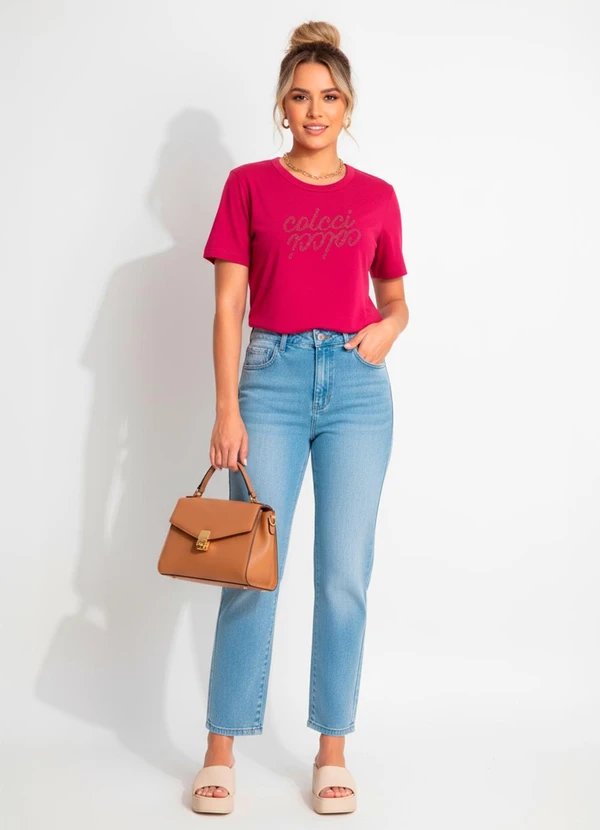 Colcci - Camiseta em Malha Rosa 5