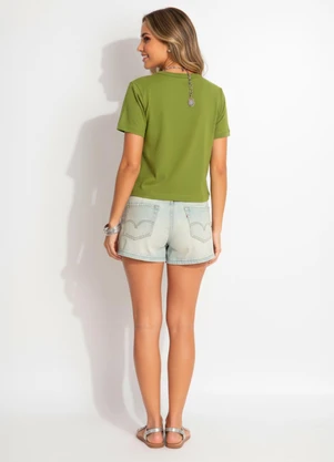 Colcci - Camiseta em Malha Verde - COLCCI