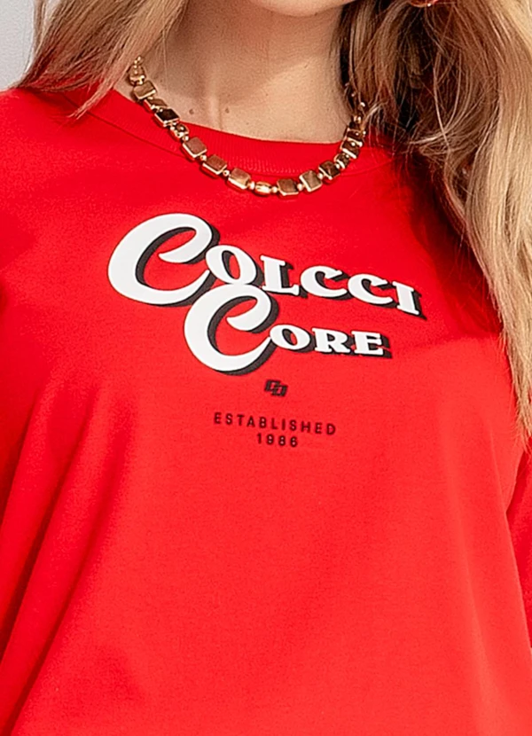 Colcci - Camiseta em Malha Vermelho 4