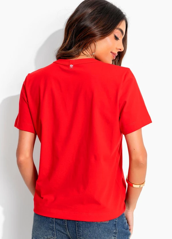 Colcci - Camiseta em Malha Vermelho 2