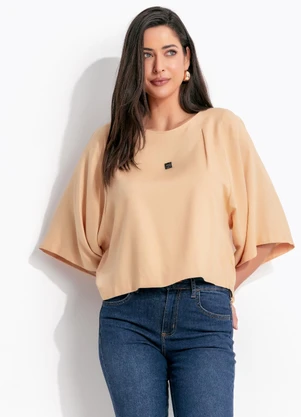 Colcci - Camiseta em Viscose Bege - COLCCI