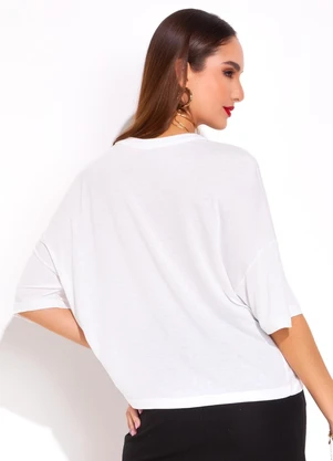 Colcci - Camiseta em Viscose Branco - COLCCI