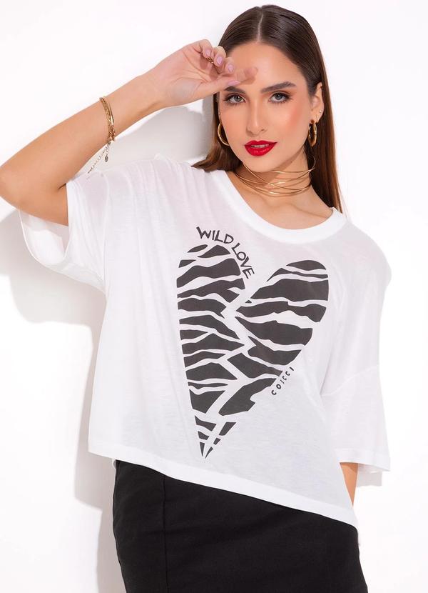 Colcci - Camiseta em Viscose Branco