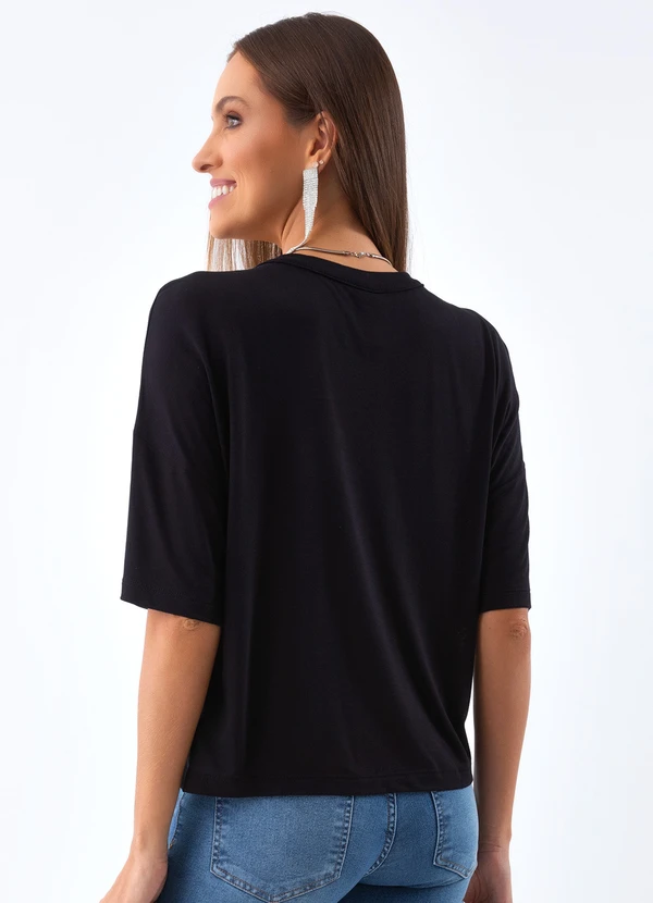 Colcci - Camiseta em Viscose Preto 2