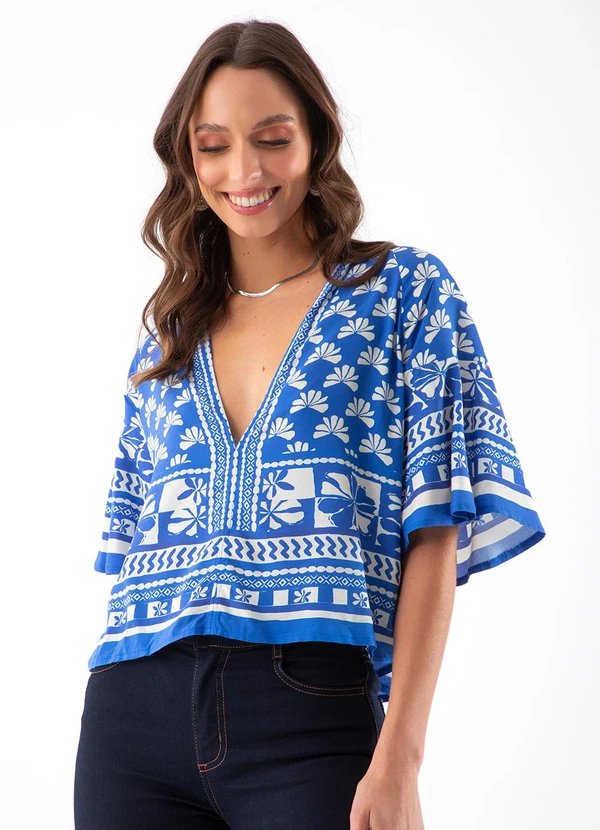 Colcci - Camiseta Estampada Azul