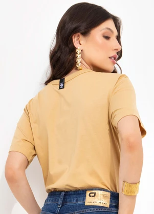 Colcci - Camiseta Estampada Bege - COLCCI