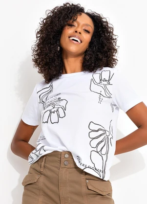 Camiseta Estampada Branco Colcci