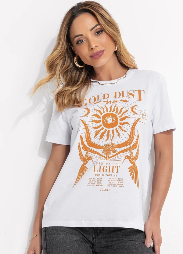 Colcci - Camiseta Estampada Branco 4
