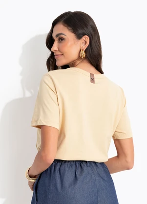 Colcci Jeans - Camiseta Estampada Cj Bege - COLCCI JEANS