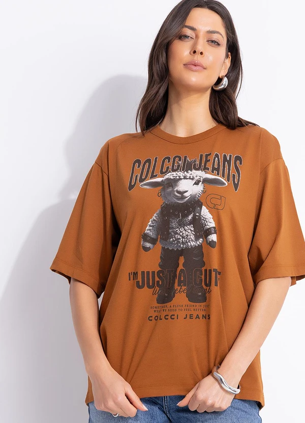 Colcci Jeans - Camiseta Estampada Cj Marrom 5