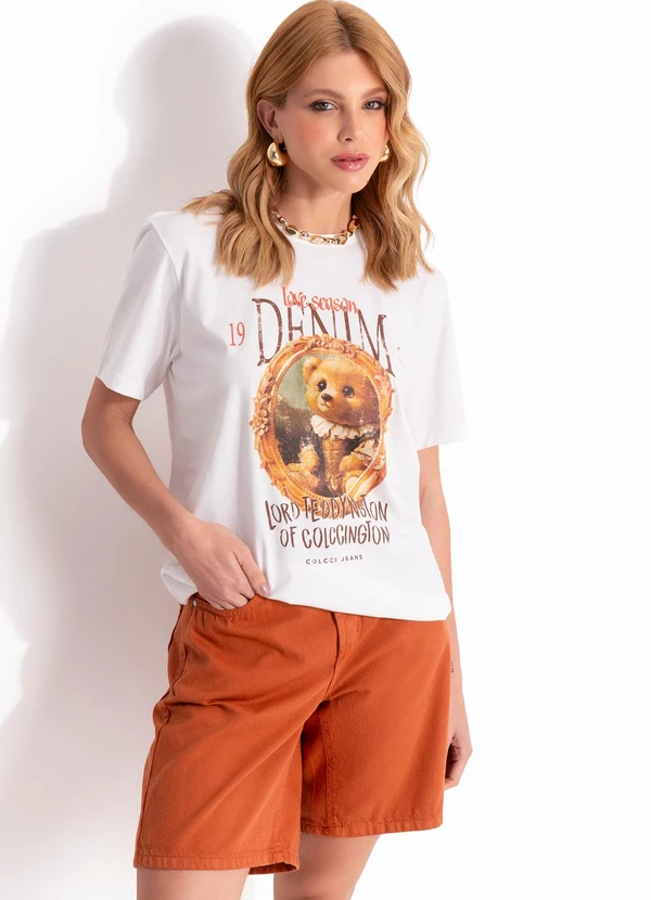 Colcci Jeans - Camiseta Estampada Cj Off White