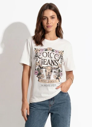Colcci Jeans - Camiseta Estampada Cj Off White - COLCCI JEANS